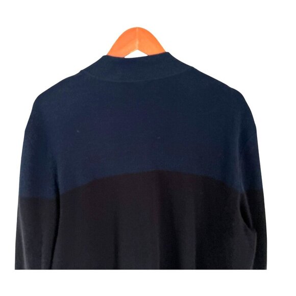 THEORY Bawden Chassis Zip-Up Cardigan Knit Blue Color-block Size XLarge - Picture 7 of 10